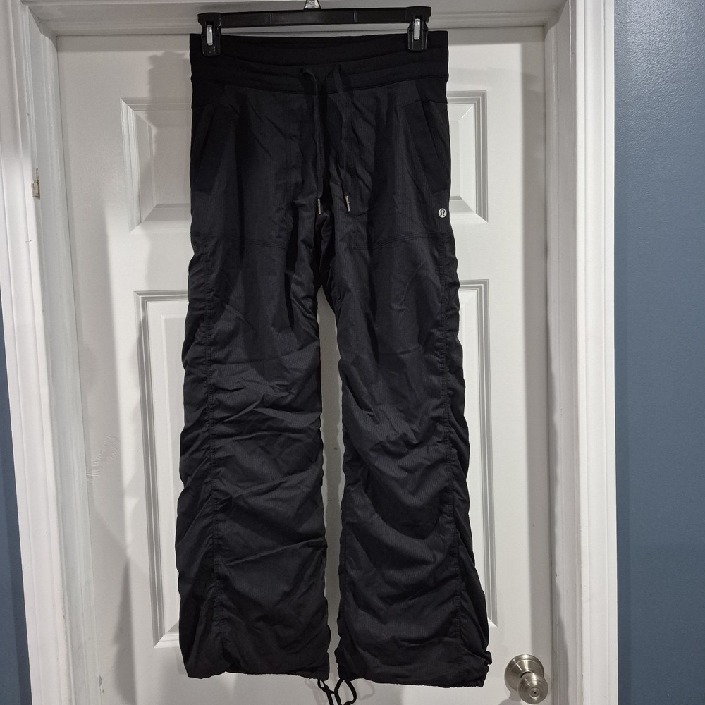 Lululemon Pants Womens 6 Black Dance Studio Lined Full Length Baggy Wide Leg - Picture 2 of 12